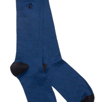 Spotted Navy Blue Bamboo Socks (3 pairs)