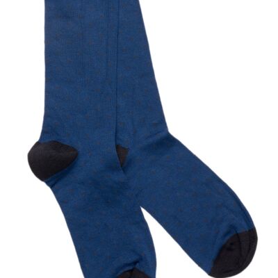Spotted Navy Blue Bamboo Socks (3 pairs)
