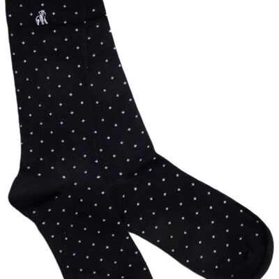 Spotted Black Bamboo Socks (3 pairs)