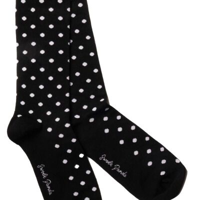 Black Polka Dot Bamboo Socks (3 pairs)