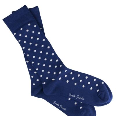 Blue Polka Dot Bamboo Socks (3 pairs)