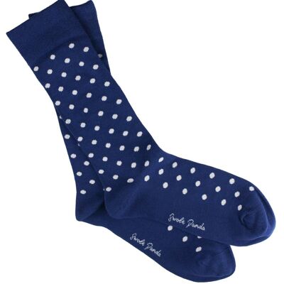 Blue Polka Dot Bamboo Socks (3 pairs)