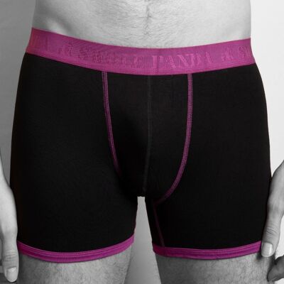 Bamboo Boxers - Navy / Purple Band