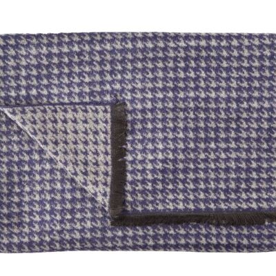 Blue Houndstooth Bamboo Scarf