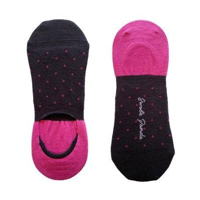 Spotted Pink "No-Show" Bamboo Socks