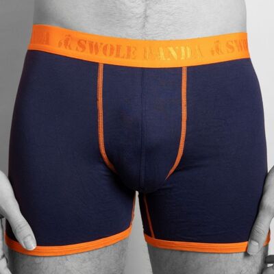 Bamboo Boxers - Navy / Orange Band