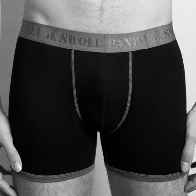 Bamboo Boxers - Black / Grey Band