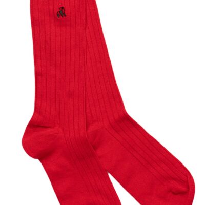 Classic Red Bamboo Socks (3 pairs)