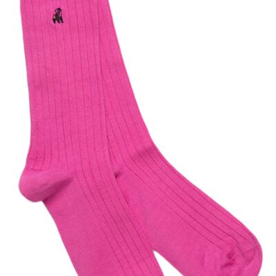 Rich Pink Bamboo Socks (3 pairs)