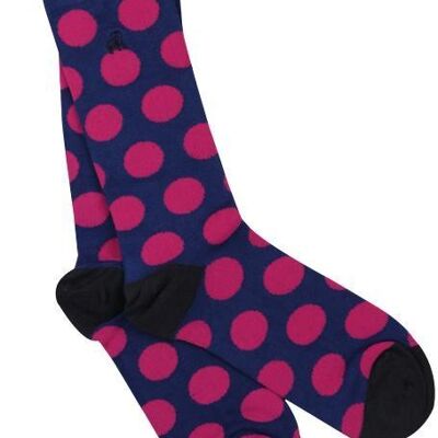 Pink Polka Dot Bamboo Socks (3 pairs)