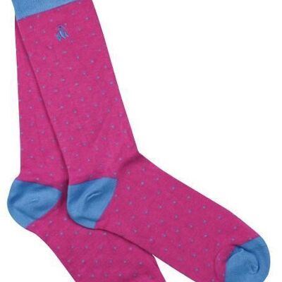 Spotted Blue Bamboo Socks (3 pairs)