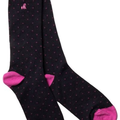 Spotted Pink Bamboo Socks (3 pairs)