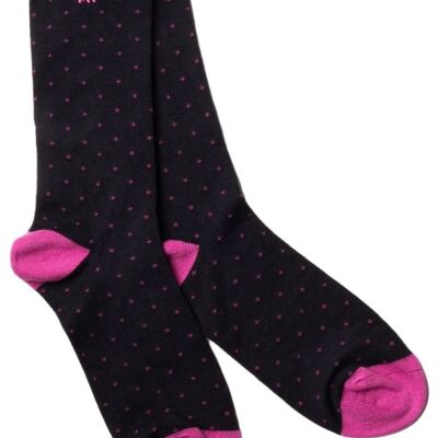 Spotted Pink Bamboo Socks (3 pairs)