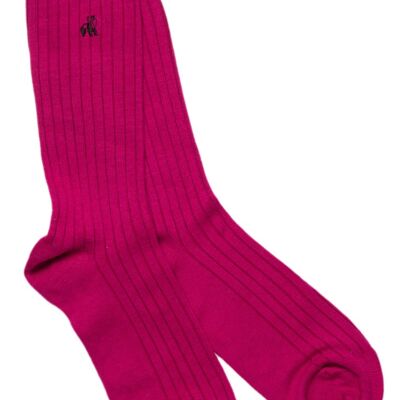 Cerise Bamboo Socks S (3 pairs)