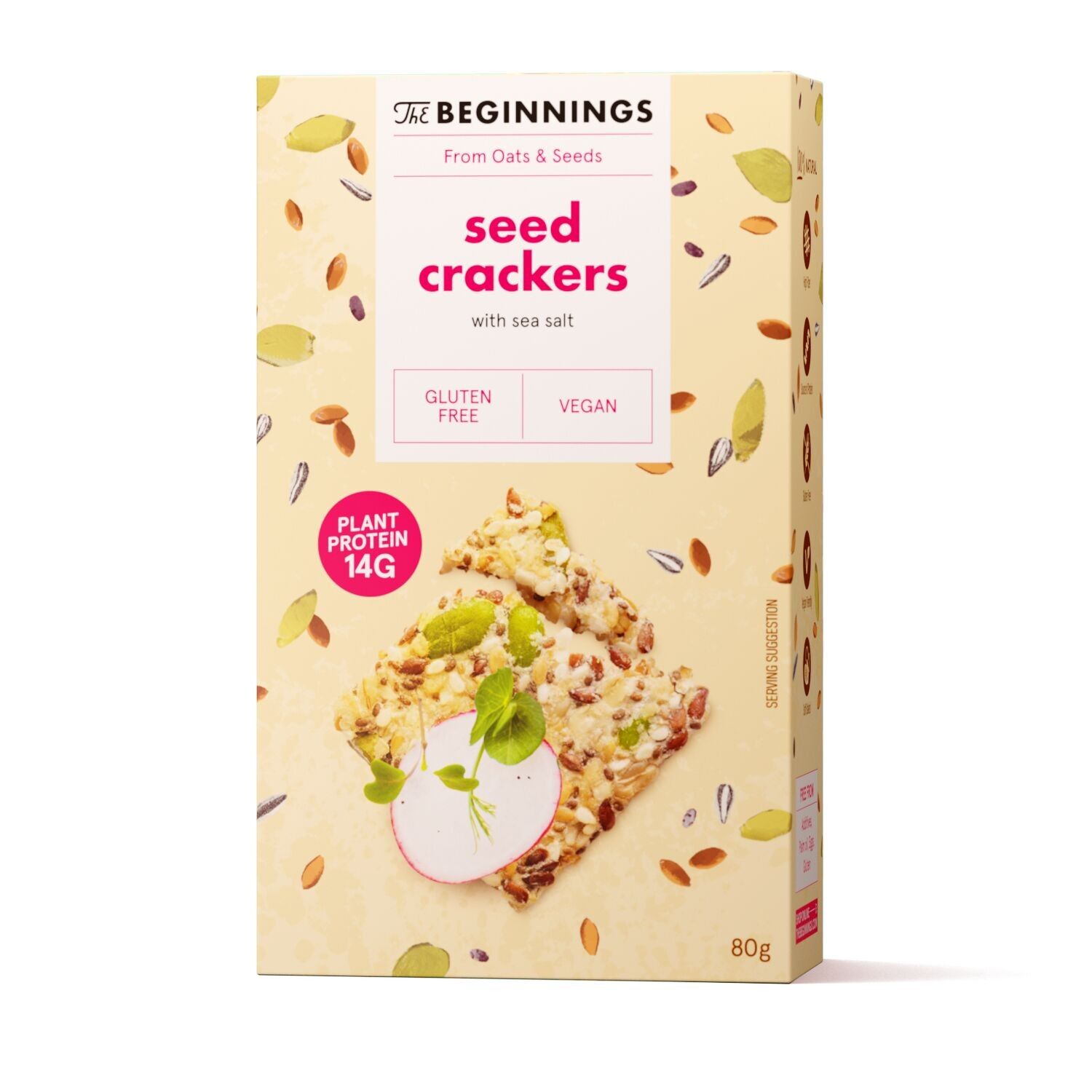 Seed crackers with see salt 80 g
