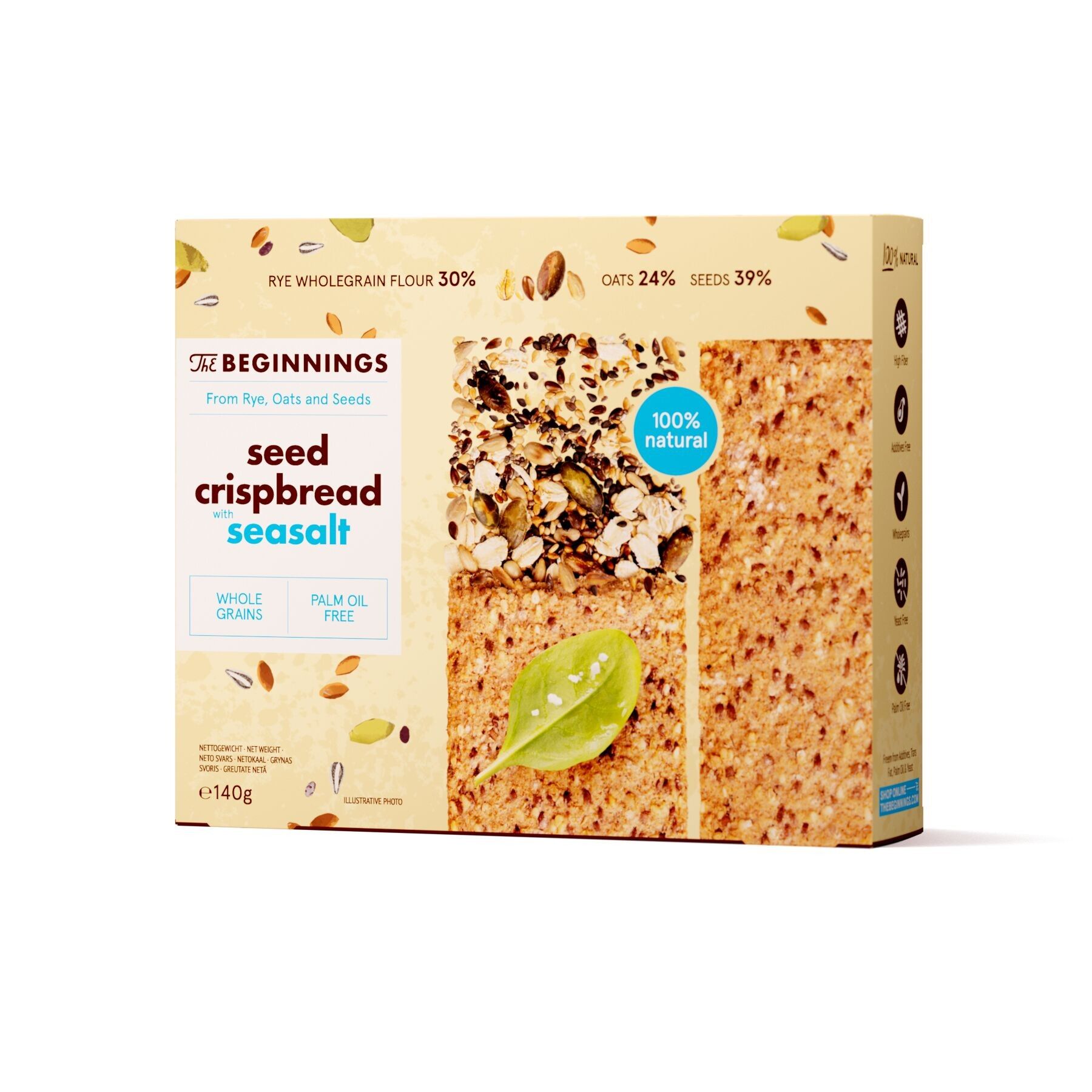 Crispbreads with sea salt 140 g