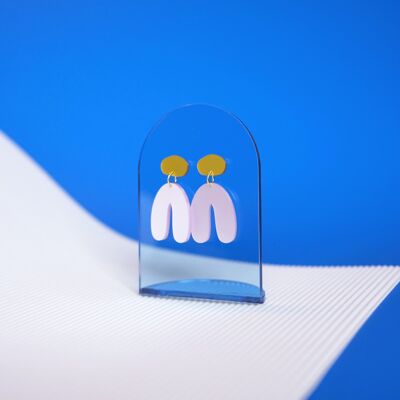Recycled acrylic Node stud earrings