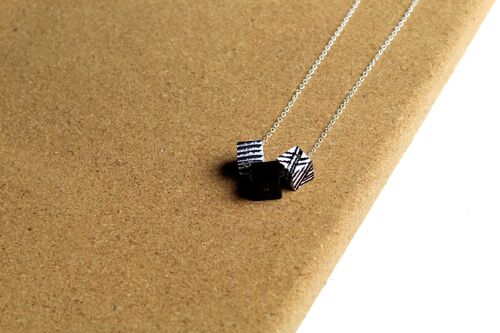 3 mini cubes necklace assorted - 4 ,
