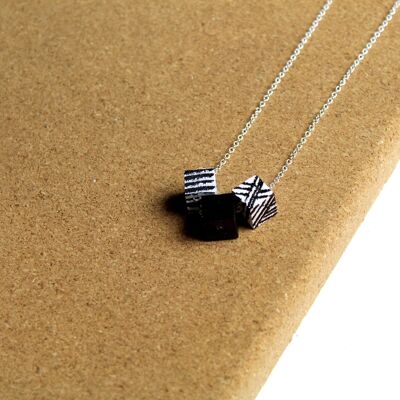 3 mini cubes necklace assorted - 4 ,