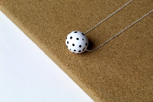 Ball necklace asst - polka ,