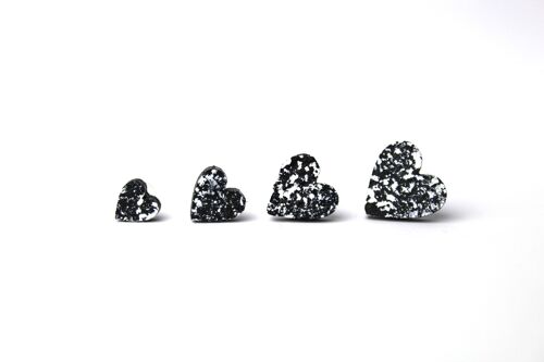 HEART EARRINGS ASSORTED SIZES , S 8mm