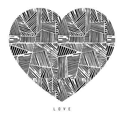 Heart geometry a4 art print ,