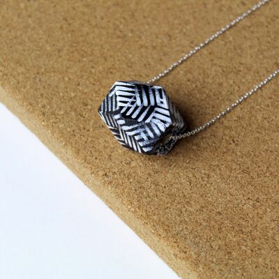 POLYGON Necklace Assorted - DASHES BLACK ,