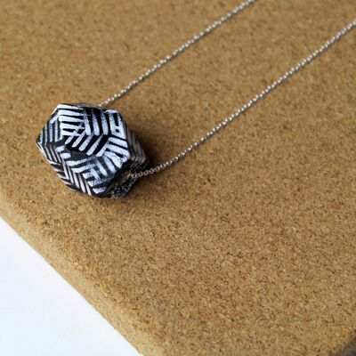POLYGON Necklace Assorted - DASHES BLACK ,