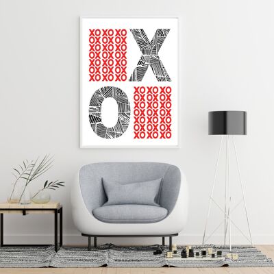 Xo love print , a3