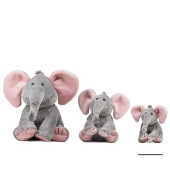 Peluche éléphant "BabySugar" rose taille "XS" 8