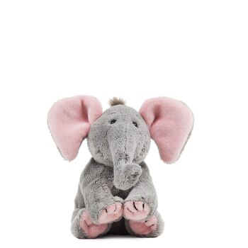 Peluche éléphant "BabySugar" rose taille "XS" 3