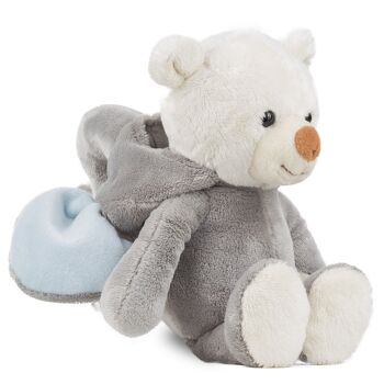 Peluche à capuche ours TeddyFant bleu 9