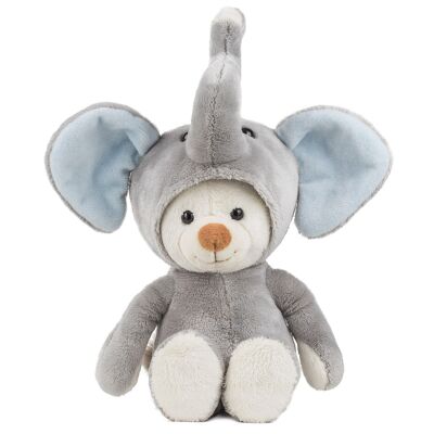 Peluche à capuche ours TeddyFant bleu