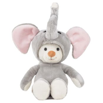 Peluche à capuche ours TeddyFant rose 1