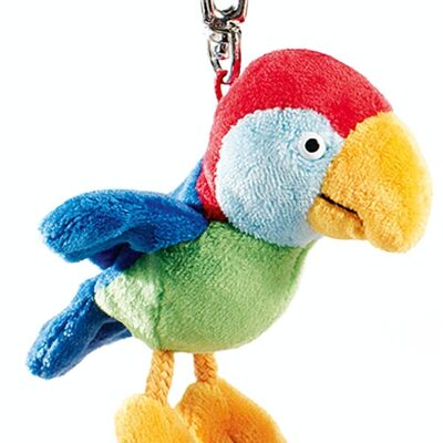 Plush keychain parrot "Calypso" assorted
