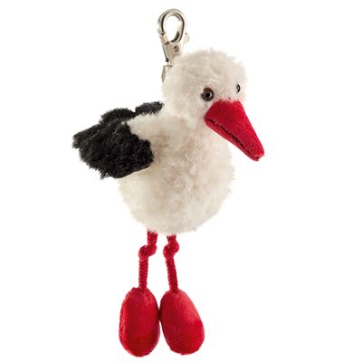 Plush keychain stork "Dudu"
