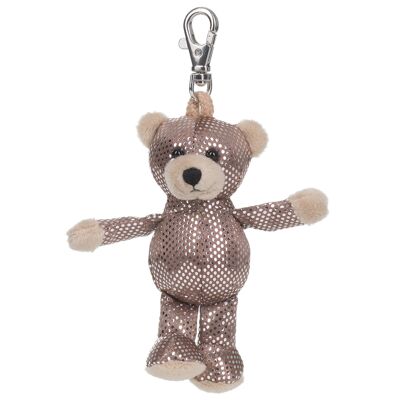 Peluche porte-clés paillettes nounours