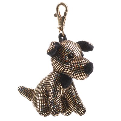 Plush keychain glitter terrier