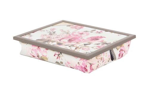 Lap tray with cushion rose tendril