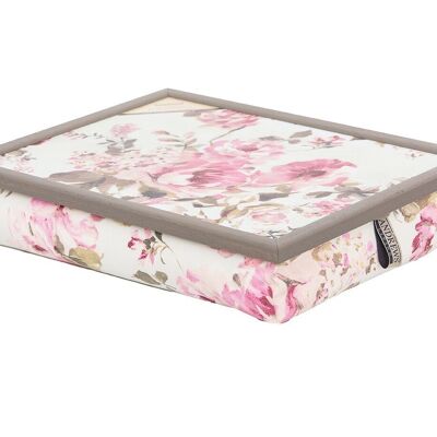 Lap tray with cushion rose tendril