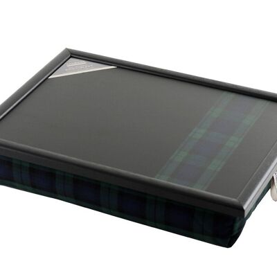 Bandeja de regazo con cojines Blackwatch Stripe tartan