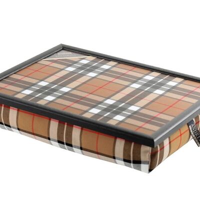 Bandeja de regazo con cojines Tartan Thomson Camel Allover