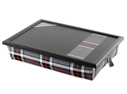 Lap tray with cushion tartan Thomson Gray Small Stripe