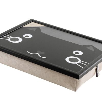 Lap tray Laptray with cushion Tray for laptop Happy Face Cat