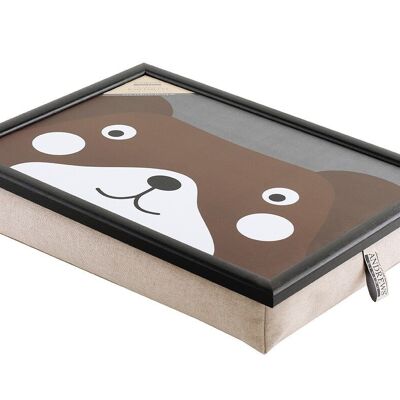 Vassoio addominale Laptray con cuscino Vassoio per laptop Happy Face Dog