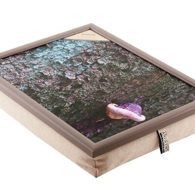 Andrews lap tray with cushion woodland bark