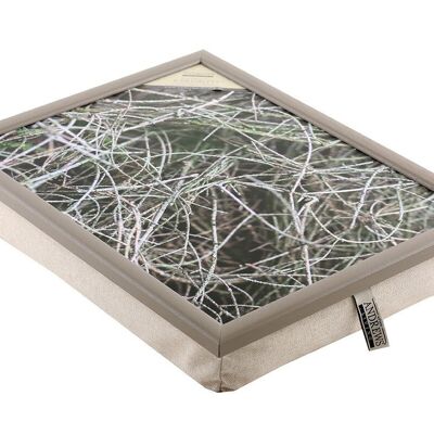 Andrews lap tray with cushion forest structures branches