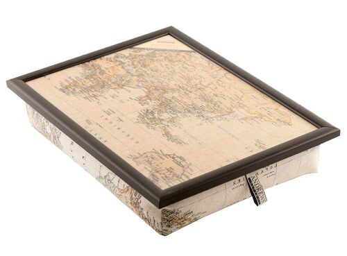 Lap tray Laptray with cushions Tray for laptop World map