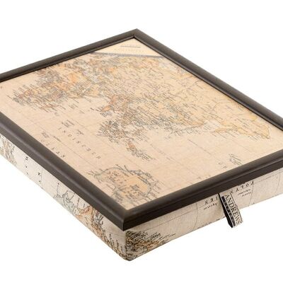 Lap tray Laptray with cushions Tray for laptop World map