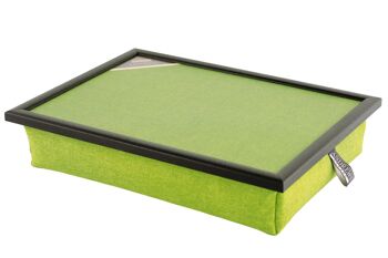 Plateau avec coussin Laptray Uni Vert 1